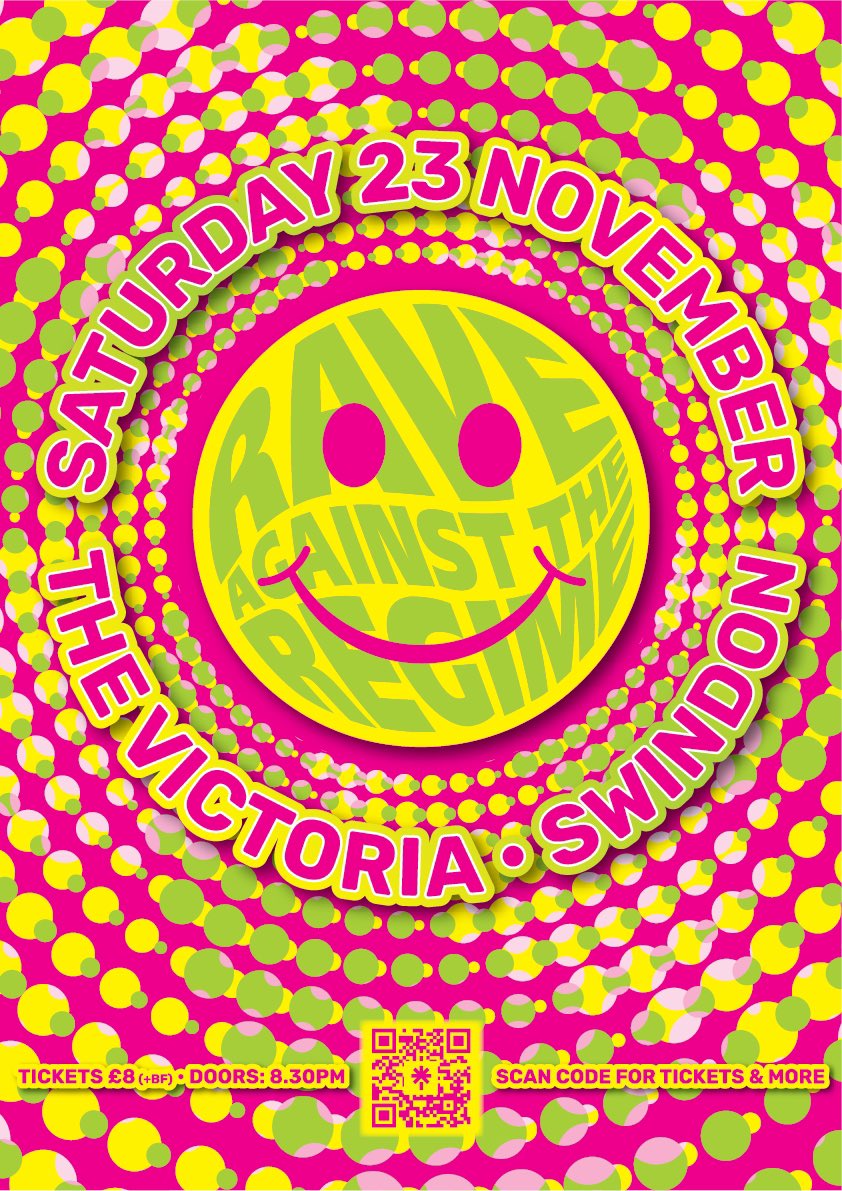 RaveAgainstTheR's tweet photo. We’re back at The Vic, #Swindon on Sat 23 Nov for our last party of 2024. 

Tickets on sale now, link in bio. Come on, you know you want to! 

#raveband #livemusic #dancemusic #rave #raveagainsttheregime https://t.co/7C1YrJumvi