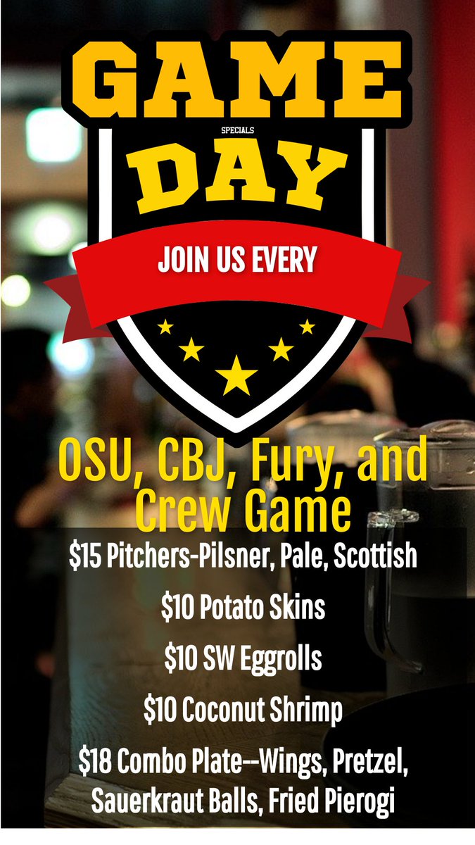BarleysBrewing's tweet image. Ready for a Bid Gameday on Saturday? Buckeyes, Crew, and Guardians all are in action. We have some really cool specials to help you cheer your teams on! See you on tomorrow! #gamedayspecials #pitcherspecials #gooddeals