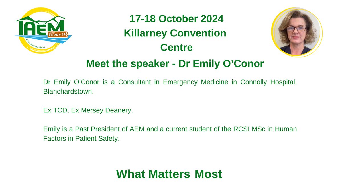 AssocEmergMedIE's tweet image. MEET THE SPEAKERS
On Thursday pm at #24IAEM we will be considering life milestones in EM with Drs Simon Walsh, Mark Doyle, Emily O'Conor and Cormac Mehigan among the speakers discussing #WhatMattersMostEM
Registration: bit.ly/4dkj1a3
More info: bit.ly/3XlYagO