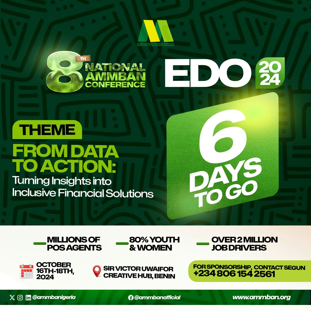 8th AMMBAN NATIONAL CONFERENCE: EDO-2024!!!

The D-Day is almost here. What are you waiting for?

As for me, I am on ground waiting to receive you all