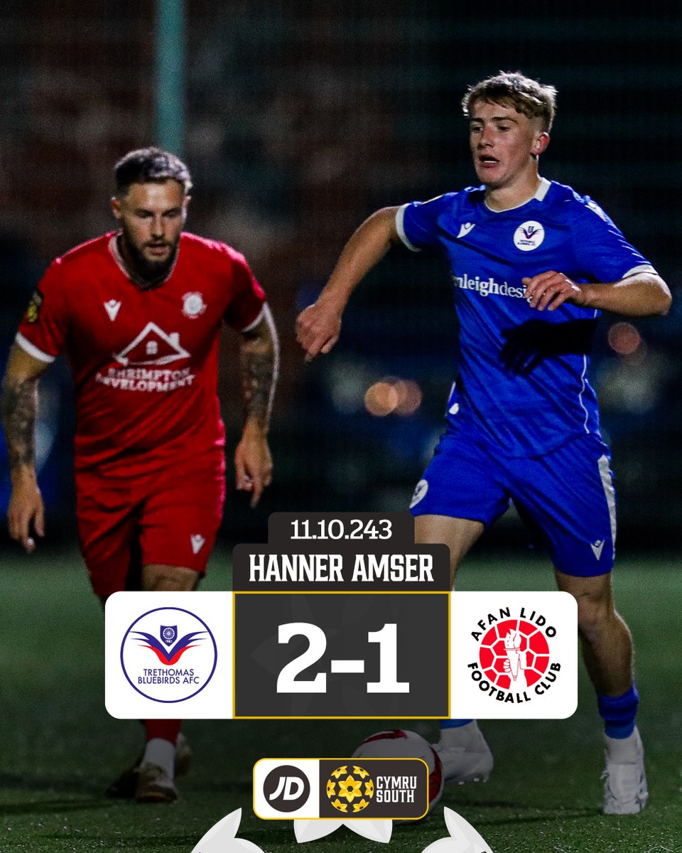🙌 <a href="/TreBluebirdsFC/">Trethomas Bluebirds AFC</a> come from behind to lead against Lido 

#JDCymruSouth