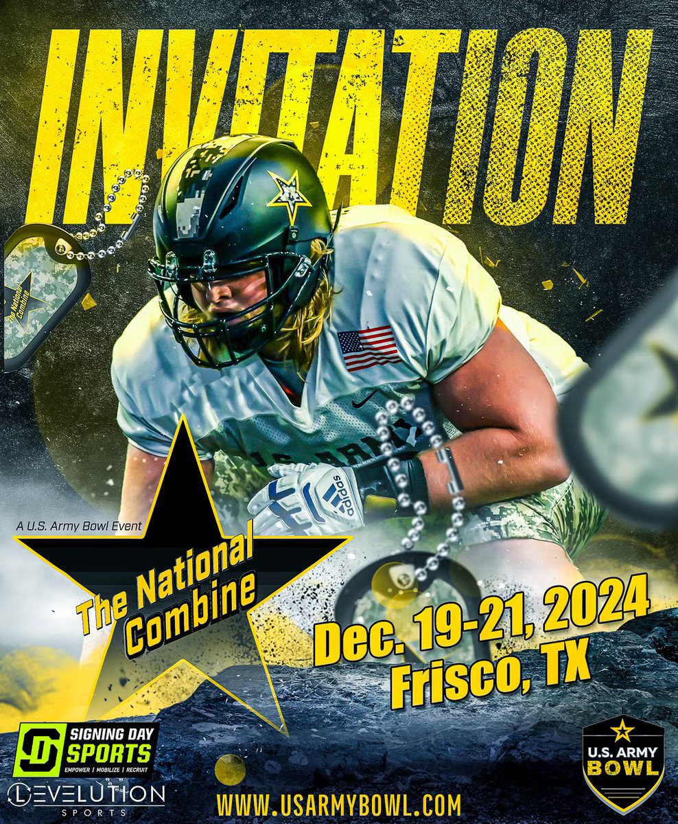 Proud to receive my official invitation letter to #TheNationalCombine #TNC at the <a href="/USArmyBowl/">Military Appreciation Bowl Week</a>. Thank you <a href="/GregCooperNJ/">Greg Cooper</a> and <a href="/MASEAthleticDep/">MASE Athletic Dept.</a>  <a href="/BHZKID23/">Cedric Miller</a> <a href="/Coach_CJ15/">Christian Johnson</a> <a href="/CoachMoneyMitch/">THE PHARAOH 🥷🏿</a> @901Phenom .