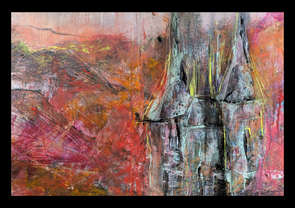 Yeah, think it's finished now. Castell Coch in autumn, my way.
#paintinginthekitchen #art #welshart #wales