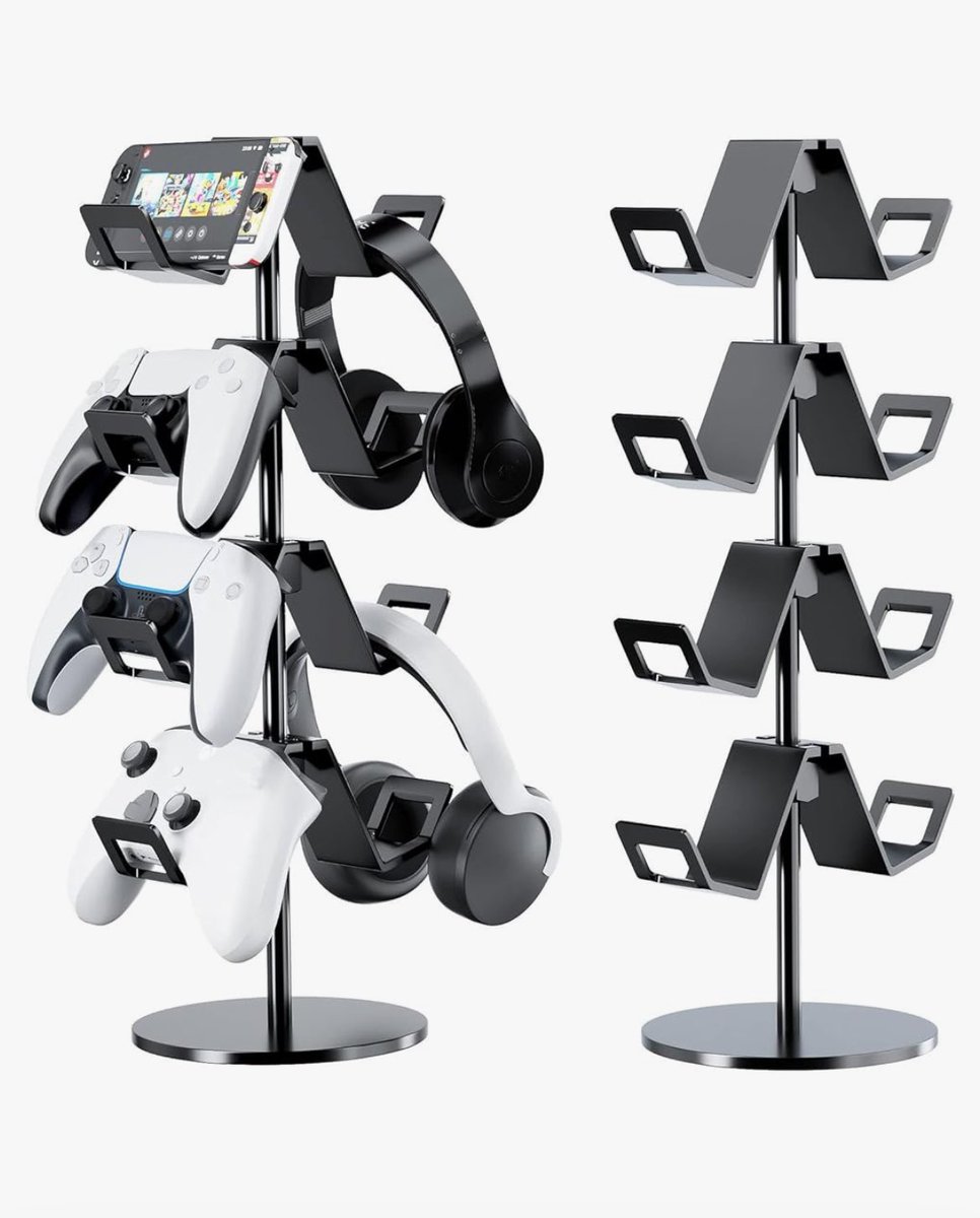 Jpwood34's tweet image. Level up your gaming setup with the 4-Tier Controller Holder &amp;amp; Headphone Stand! 🎮 Perfect for Xbox, PS5, PS4, Switch Pro, and more. #GamingAccessories #ControllerHolder #HeadphoneStand #PS5 #Xbox #SwitchPro

Price: 28.99

amzn.to/4eWTuUD
(Amazon)