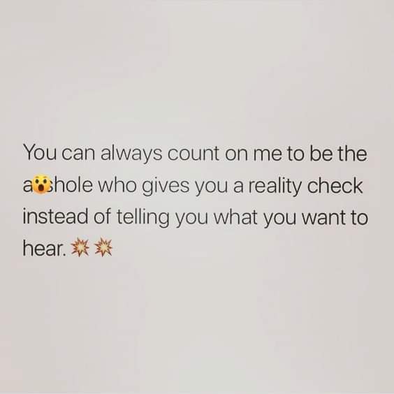 If I'm anything..... I'm honest