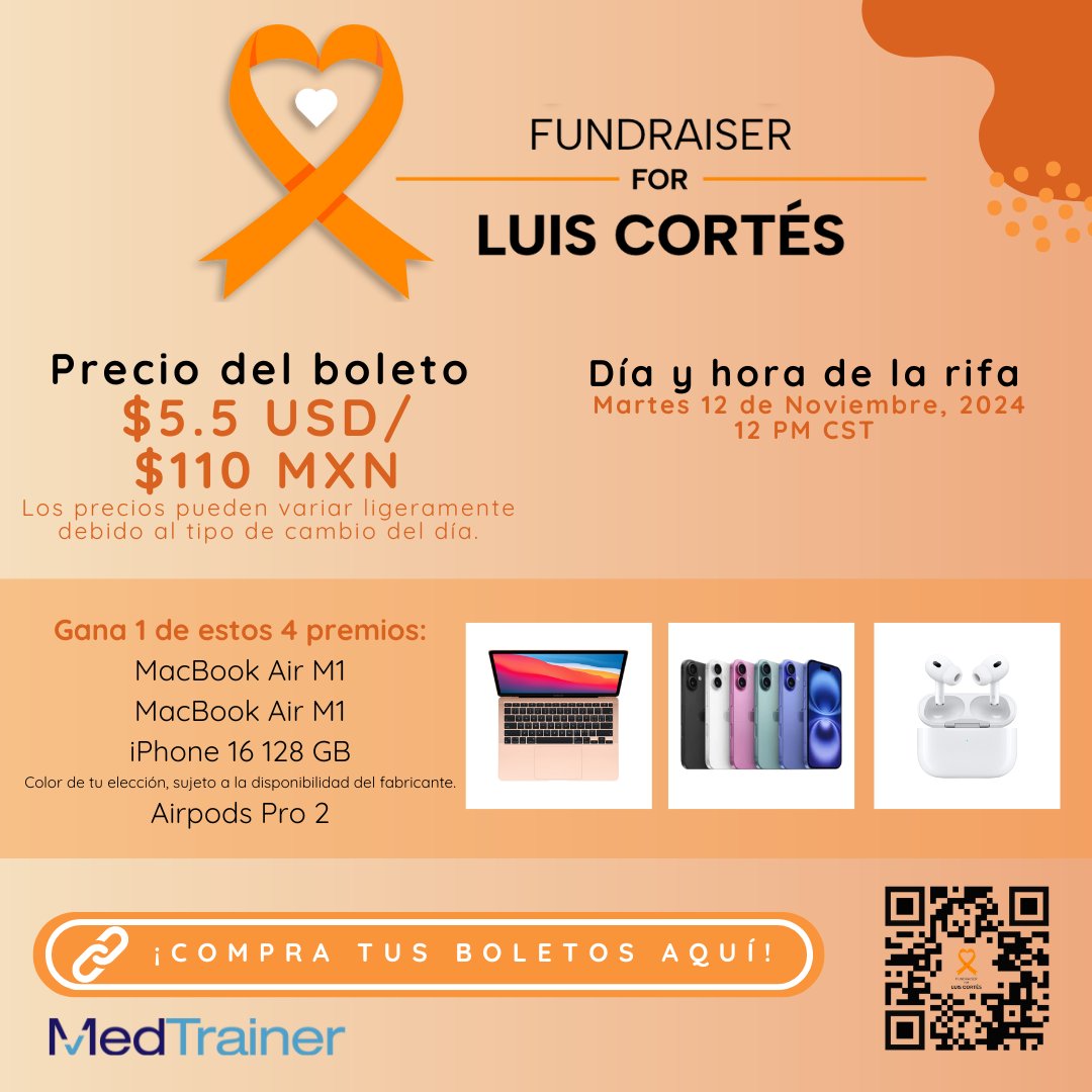 codigofuente_hr's tweet photo. Buen día, estimada red. Nos encontramos haciendo una rifa con el fin de ayudar a un compañero. Fue diagnosticado con leucemia y la suma asegurada de su SGMM ya fue alcanzada. Si gustan ayudar, en la imagen adjunta encontrarán un QR que los llevará a la compra de un boleto. https://t.co/XaPWug5GRl