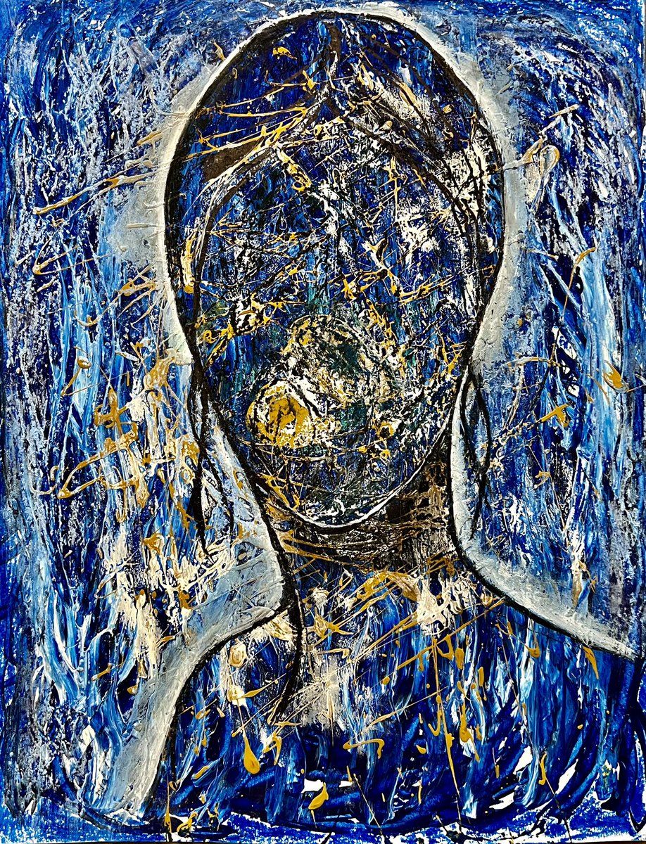 "Emergence from Shadows" captures the transformative journey of a woman rising from the depths of her darkest moments. Surrounded by a radiant light that symbolizes hope and renewal, she stands as a beacon of resilience and strength. The contrast between the deep, muted tones representing her past struggles and the vibrant, luminous aura enveloping her illustrates the powerful transition from despair to empowerment. Her expression reflects a profound sense of liberation and newfound clarity, inviting viewers to witness the beauty of healing and the promise of brighter days ahead. This painting serves as a testament to the human spirit's ability to overcome adversity and embrace the light within.