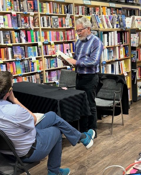 We had such a lovely event with poets Harold Rhenisch and Rob Taylor this past Tuesday! Beautiful poetry, thoughtful questions with interesting answers, and wonderful story-telling. Thank you again to the authors, and also to everyone who came out!