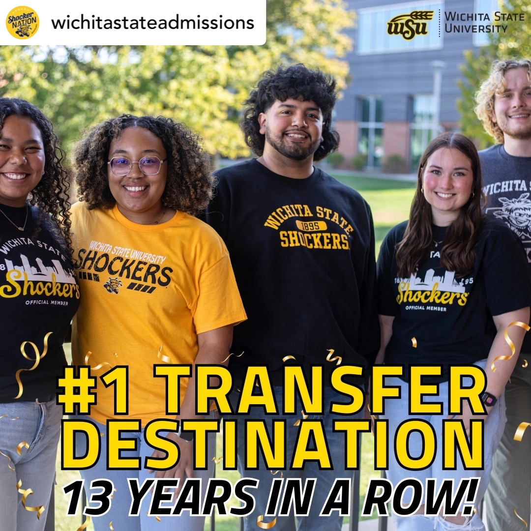 🚨#WichitaState is the #1 Transfer Destination 💛🖤 in Kansas for 1️⃣3️⃣ years! 🎊🌾 Transfer scholarships are still available—apply by Dec 1 for a chance at up to 💲6,000!

🔗 wichita.edu/apply

#apply #college #transferstudent #ShockerNation #Kansas