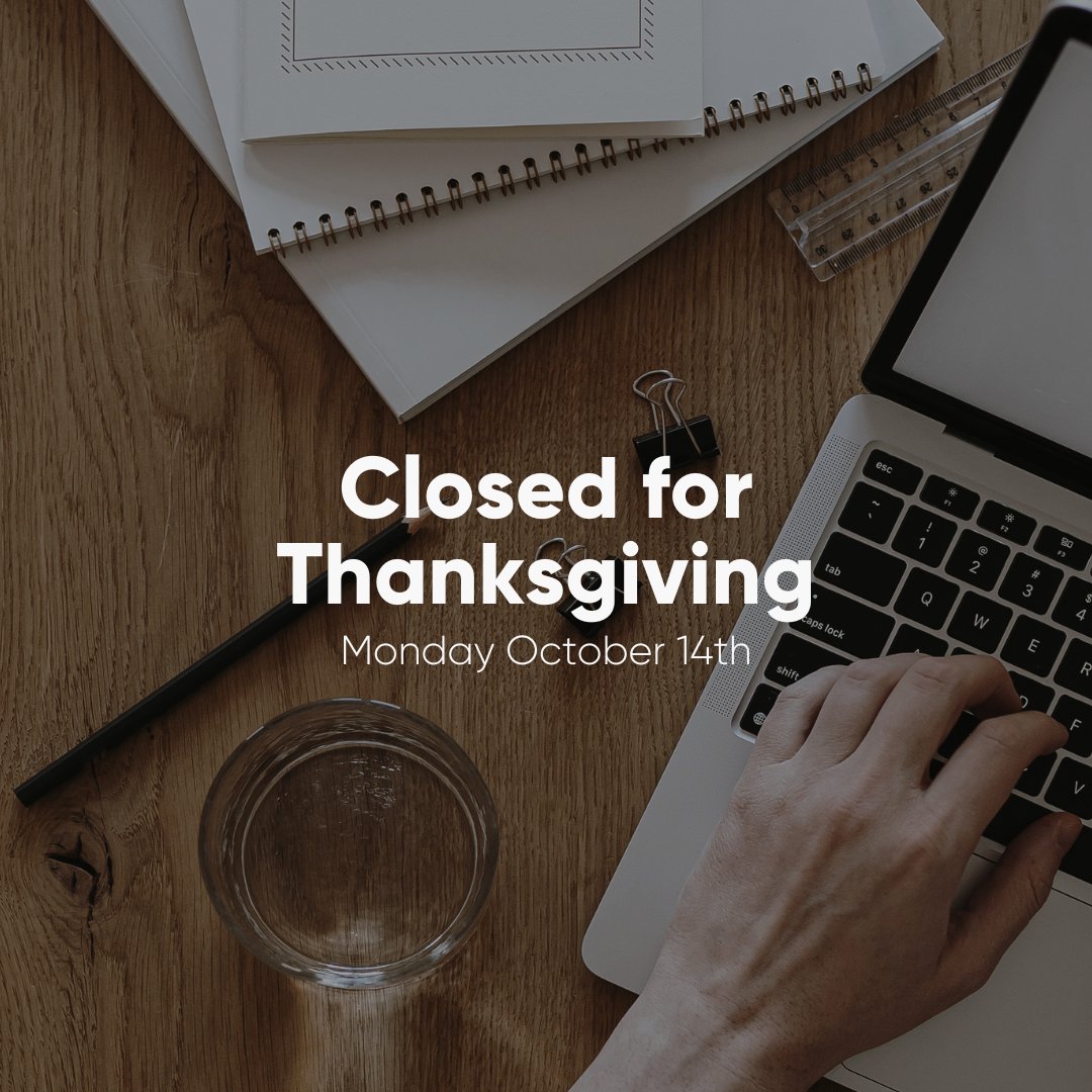 Happy Thanksgiving! 🍂

Hub350 will be closed for Thanksgiving on Monday, October 14th. 

We're back to regular hours on Tuesday, open from 9AM - 5PM

Book a space to work, meet, or host an event:  hub350.com/pages/faciliti…

#hub350 #kanatanorth #thanksgiving