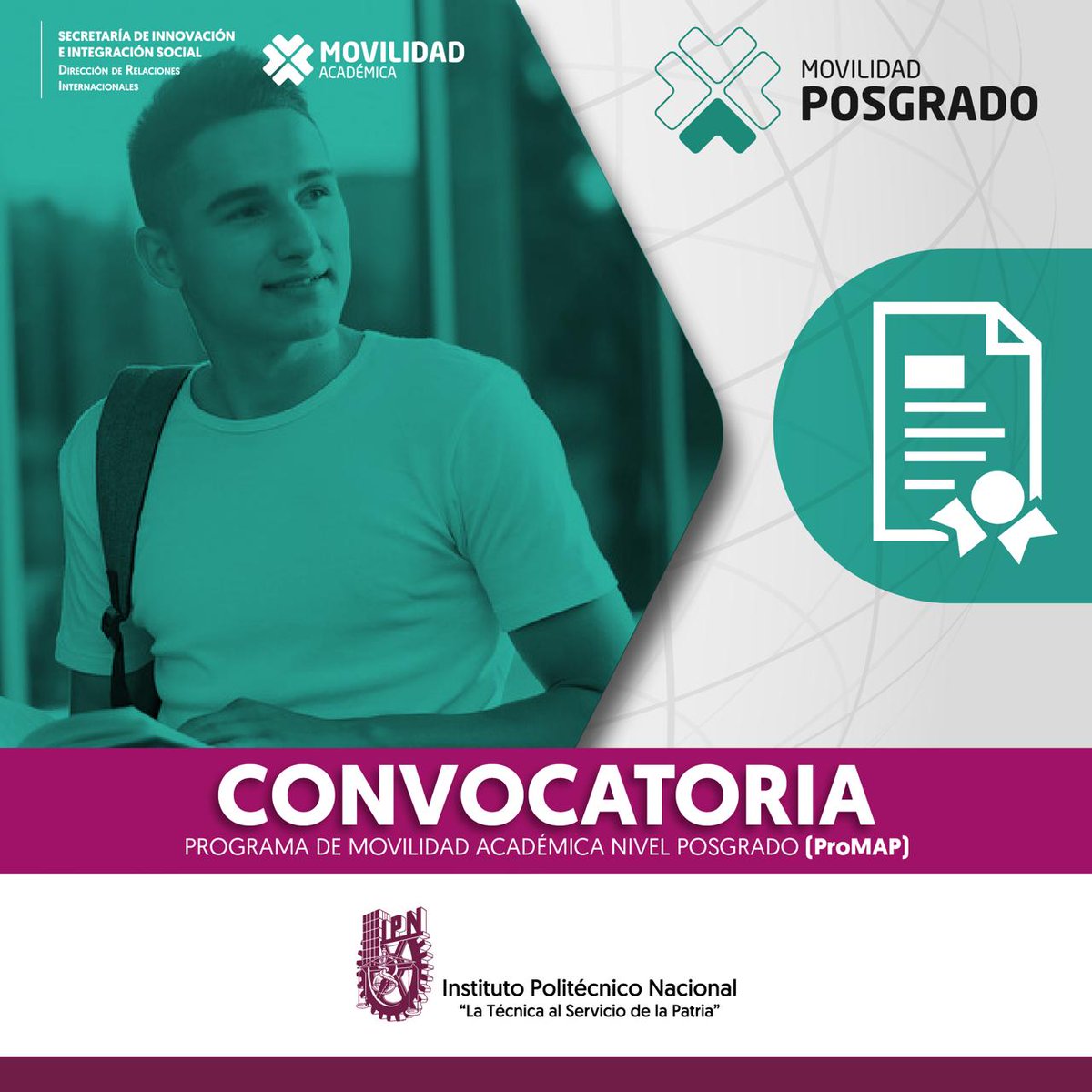IPN_DRI's tweet image. 🚀 ¡Despega tu posgrado! 🚀

¡La Convocatoria de Movilidad Académica Nivel Posgrado se ha publicado! 🌍✈️

Conéctate con el mundo y vive una experiencia única. 📚

Consulta las bases y regístrate. 💻

🔗 cutt.ly/6VjORKf

#ProMAP #MovilidadAcadémica #Internacionalízate