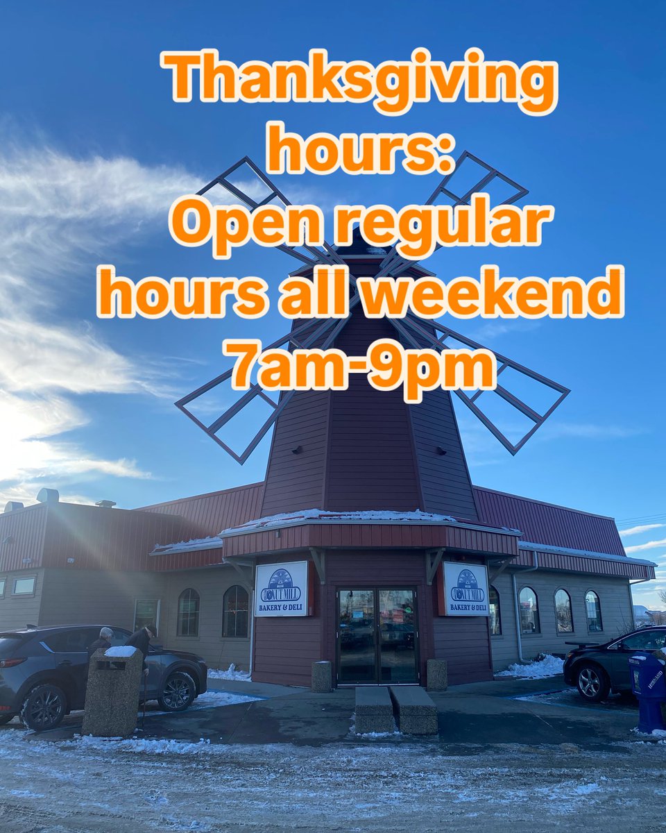 We would love to see you this weekend in your travels! #Thanksgiving2024 #donutmillreddeer