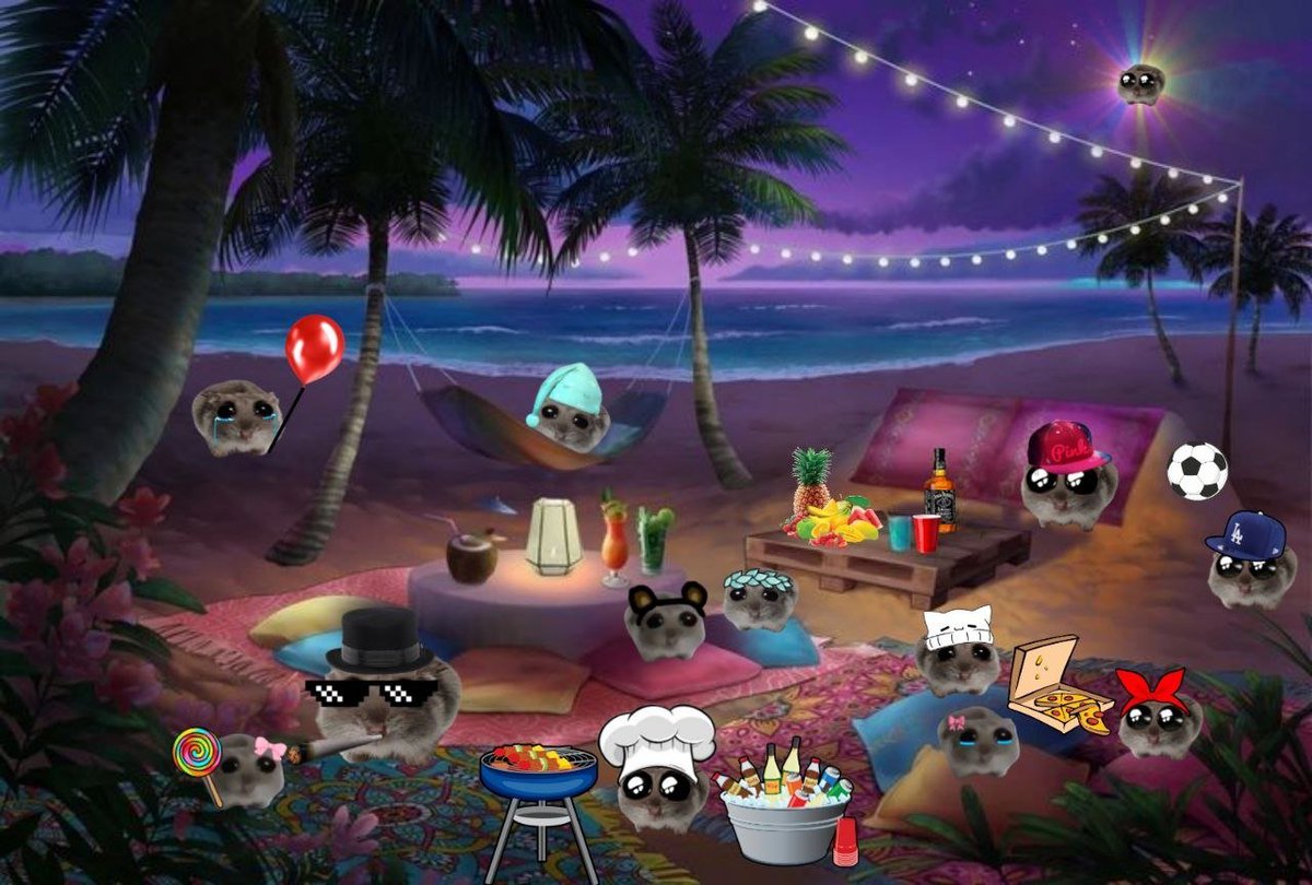 it's important to take some days off and chill with your hamster friends
$HAMMY