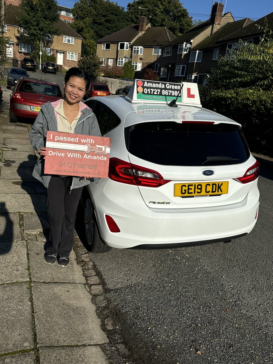 Congratulations to Eloisa for passing your test with only 5 minor faults. I’m looking forward to seeing you out driving  🚘  🚙