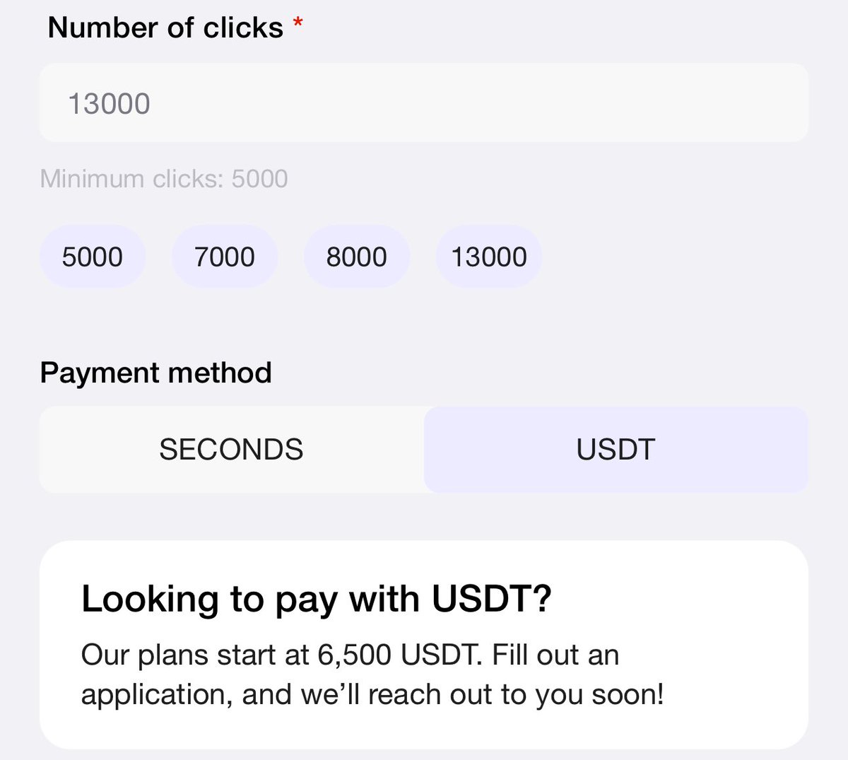 BREAKING: 🔥🔥👑

Time-farm is charging $6.5k to publish someone’s task on their platform.

I have a business idea ⬇️:

You and I can both benefit. I have enough Time-farm seconds to run any ads on their platform. If you can bring someone, and we successfully close a deal, I’ll