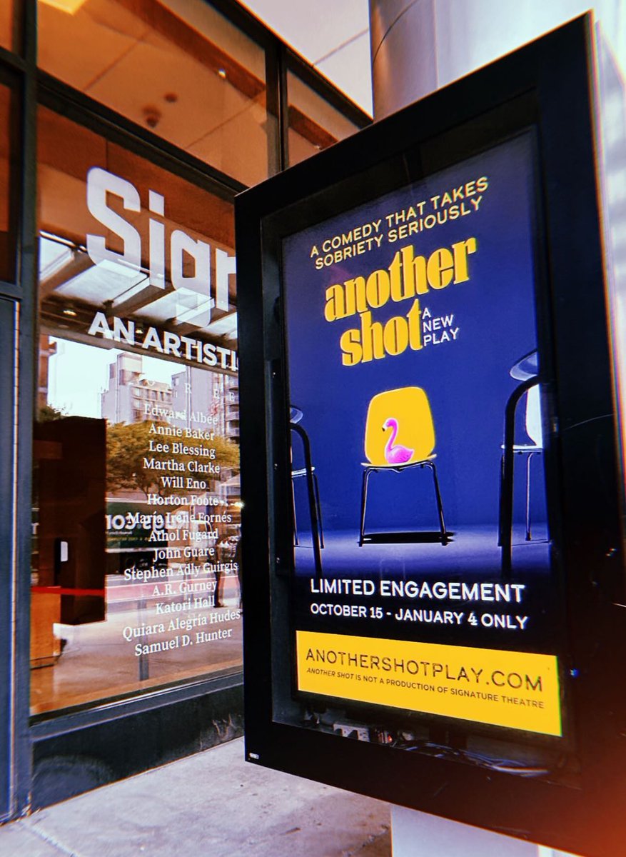 AnotherShotPlay's tweet image. Isn’t that a beautiful sight? 😍 #AnotherShot has officially moved into the theatre at Signature Center 🦩 

Performances start this Tuesday! Have you gotten tickets yet?! Anothershotplay.com

#AnotherShotPlay #offbroadway #nyctheatre #newplay #sober #comedy #soberlife