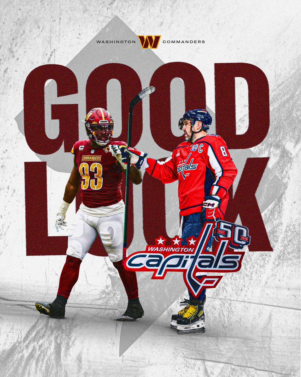 Commanders's tweet photo. Here's to a historic season @Capitals! 🏒

#ALLCAPS | #RaiseHail https://t.co/6Gf0SLES8M