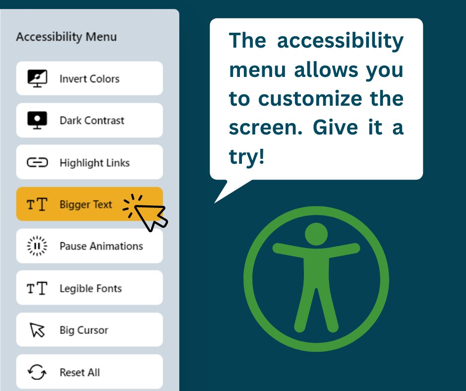HospiceCarePlus's tweet photo. Earlier this week, we announced our new website design. Now we’d like to highlight some of its new features.

The accessibility widget makes our website compatible with assistive technologies and allows users to adjust the display to meet specific audiovisual needs.

Give it a try by visiting our website and clicking the tab on the lower left of the screen.

Our website can be found here: https://t.co/jsY9ZcG4lD