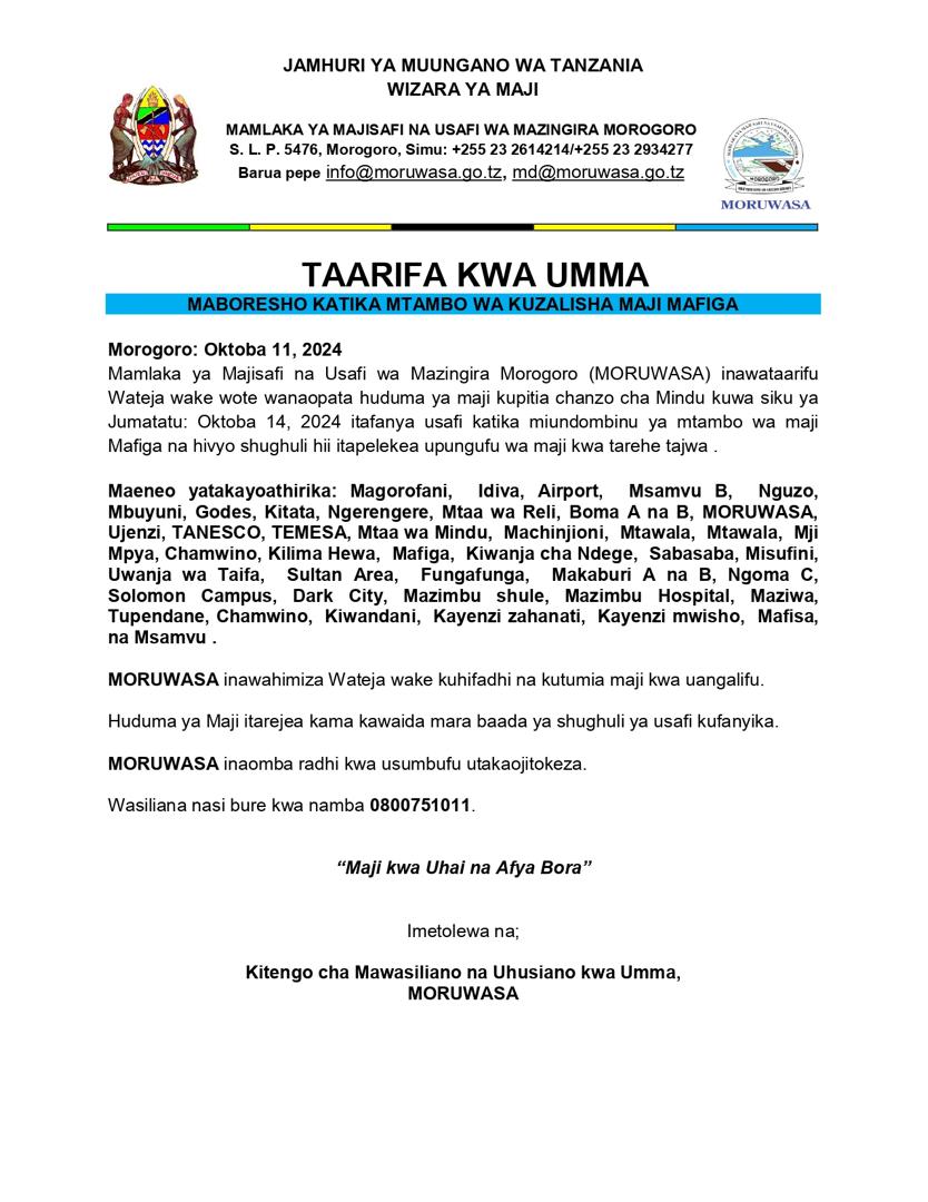 #taarifakwaumma