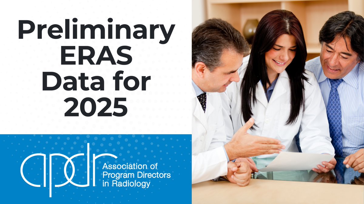 Preliminary ERAS Date 2025 has been released!

To view the APDR Matching Plan Committee Notification, go to bit.ly/3Nl3RGb

#RadPD #RadEd #RadRes #RadPCs