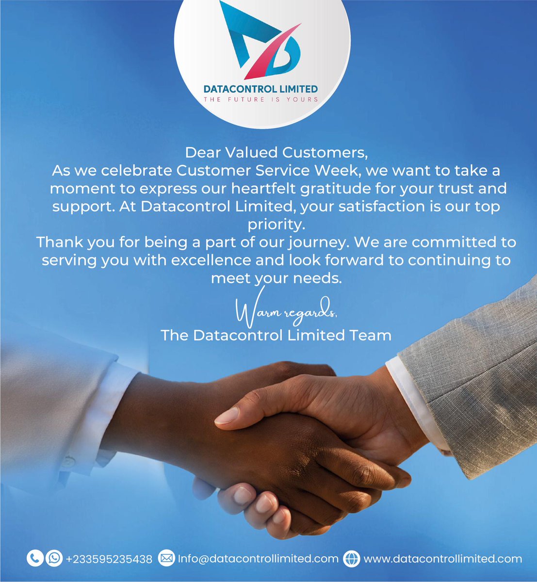 DatacontrolLtd's tweet image. Thank you for extending your hand to us, Datacontrol Limited. 🤗