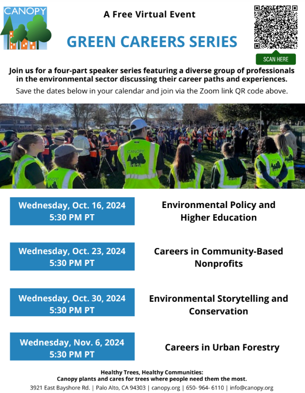 JosephTumber's tweet photo. Join us next Wednesday (Oct 16) for the first event of a 4-part career series hosted by @CanopyTrees 

Please share with high school students and young adults interested in environmental careers

zoom registration below
https://t.co/VeDiQJwGzl https://t.co/28SJ1iU7Uf