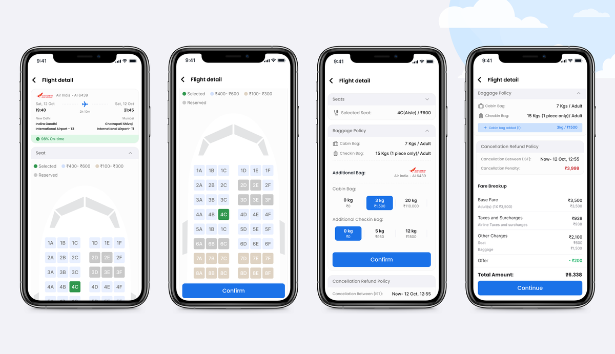 Day 3/21 Product Design Challenge by
<a href="/Peerlist/">Peerlist</a> 
Packed too much? No worries! Add extra baggage to your flight with just a tap—because who doesn’t need a little extra room for adventure? ✈️🧳

 #FlyMore #TravelSmart #ProductDesignChallenge
