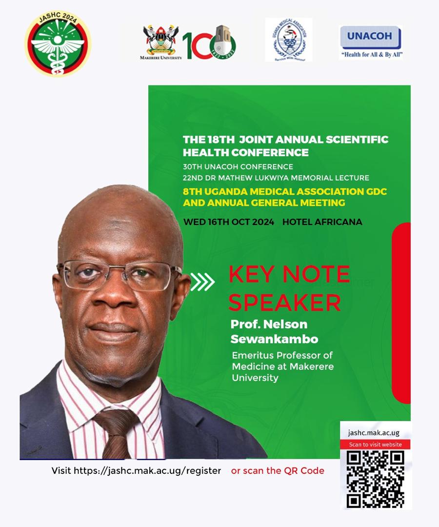 Makerere University College of Health Sciences (@makererechs) on Twitter photo #KeynoteSpeaker #Alert for the #JASHC2024: Prof. Emeritus <a href="/sewankam/">Nelson Sewankambo</a> <a href="/Makerere/">Makerere University</a> <a href="/THRiVEDELTAS/">THRiVE Consortium</a> #KeynoteSpeaker #Alert for the #JASHC2024: Prof. Emeritus <a href="/sewankam/">Nelson Sewankambo</a> <a href="/Makerere/">Makerere University</a> <a href="/THRiVEDELTAS/">THRiVE Consortium</a>