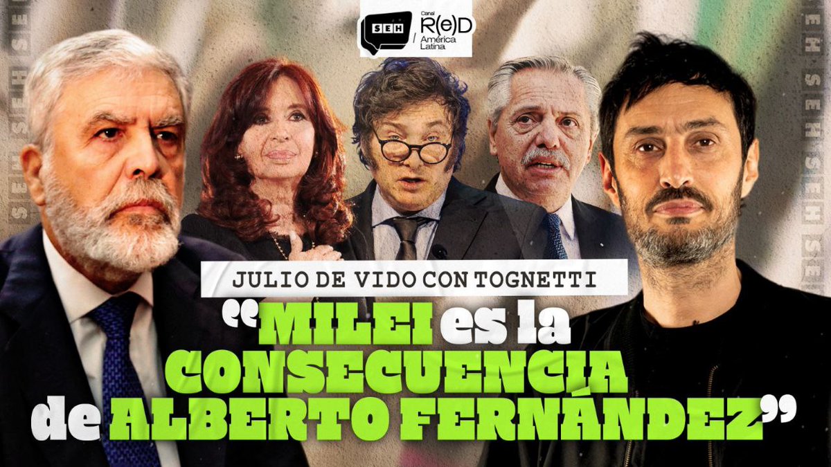 𝗦𝗜𝗘𝗠𝗣𝗥𝗘 𝗘𝗦 𝗛𝗢𝗬 - Argentina

"Milei es la consecuencia de Alberto Fernández"

<a href="/TognettiDaniel/">Daniel Tognetti</a> entrevista a <a href="/JulioDeVido/">Julio De Vido</a>

 📺 youtu.be/xULnhzuOZjY