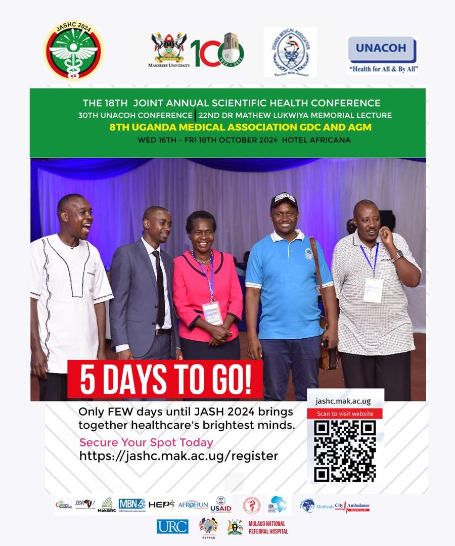 MakerereCHS's tweet image. #Countdown Alert: 5 Days to go
#JASHC2024 
Secure your spot today