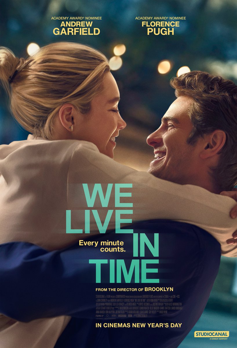 Every minute counts.

Ahead of today's London Film Festival gala screening of #WeLiveInTime - we're thrilled to share a new poster featuring our leading duo Andrew Garfield and Florence Pugh. 

In cinemas New Year's Day.