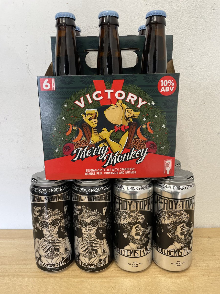 Maggie’s Farm Rum and Ginger and Personal Day Vodka Seltzers, Hitchhiker Oreo Speedwagon Imperial Stout (my favorite HH beer), The Alchemist returns and Merry Monkey, our first Christmas beer. Phew!