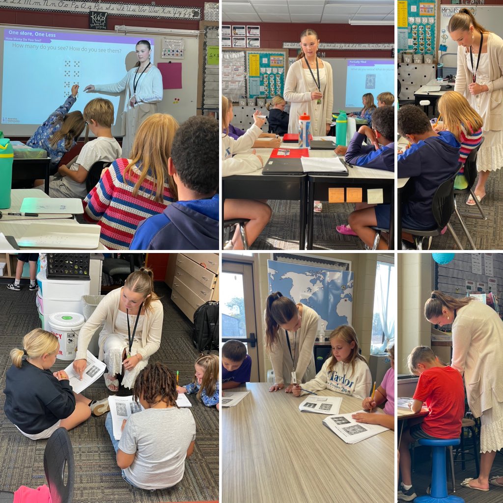 CF_CAPSEdu's tweet photo. Miss Andersen got her #teach on yesterday with Mrs Faust’s 3rd grade mathematicians @hansenelementary ! Teaching whole group, small group and individually makes for an engaging lesson- top notch! 🙌👏☀️ #everystudenteveryday #tigerpride #growingourown #futureteachers https://t.co/Lu2RSJQjlQ