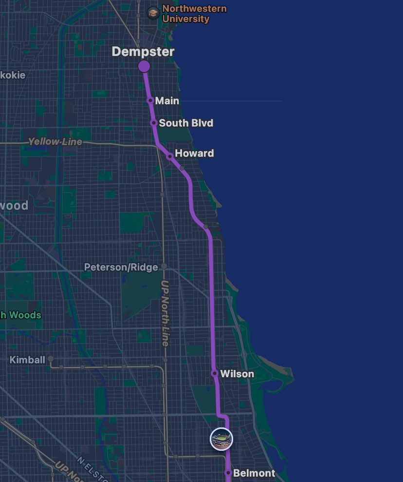 “i’m only five stops away”

the five stops: