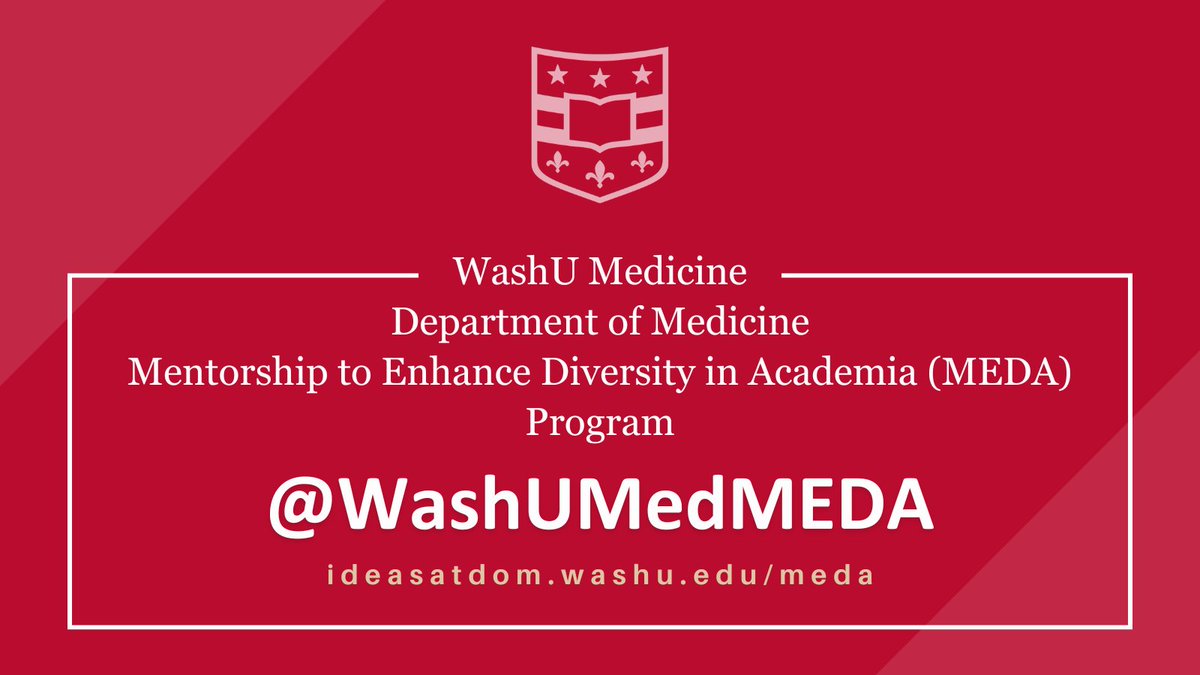 WashU MEDA (@washumedmeda) on Twitter photo We're pleased to announce that we've updated our social media handles to reflect our new branding. Follow us at <a href="/WashUMedMEDA/">WashU MEDA</a> to stay up-to-date on the latest news from the #WashU #MentorshipToEnhanceDiversityInAcademia Program.
ideasatdom.wustl.edu/programs-initi… We're pleased to announce that we've updated our social media handles to reflect our new branding. Follow us at <a href="/WashUMedMEDA/">WashU MEDA</a> to stay up-to-date on the latest news from the #WashU #MentorshipToEnhanceDiversityInAcademia Program.
ideasatdom.wustl.edu/programs-initi…
