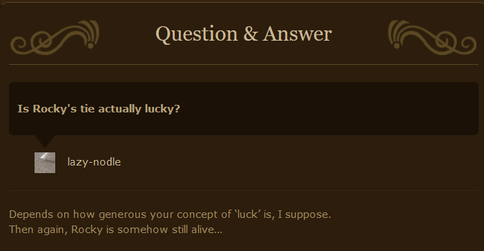 This week in Tracy Butler Q&amp;A:
• Asa Sweet: "The enemy of my enemy is someone else's problem"
• Lackadaisy comic still on Webtoon and Lackadaisy.com
• Rocky's tie statistically proven to be lucky

#Lackadaisy #Lackadailies #LackadaisyCats