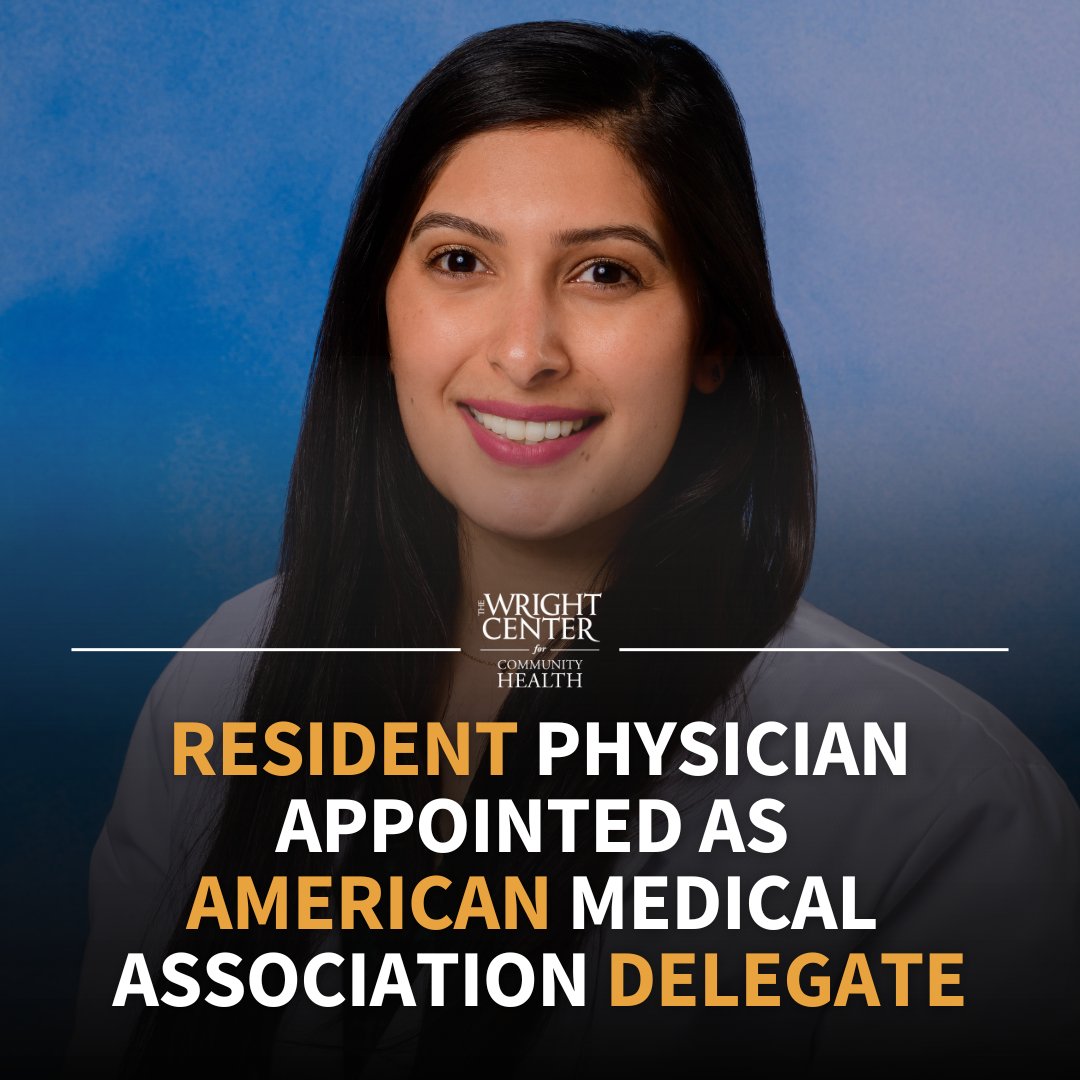 Dr. Urvashi “Urvi” Pandit, a resident in our Family Medicine Residency, has been appointed as a delegate to the AMA Medical Resident Section, representing family medicine residents nationwide! Congrats, Dr. Pandit! 🎉

Read more at: bit.ly/3Yh5b2M
 #Healthcare #Residency