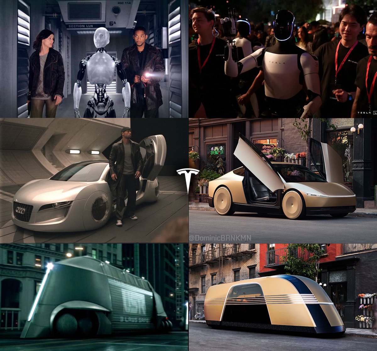 Bro <a href="/elonmusk/">Elon Musk</a> saw iRobot once and was like “imma gonna make this shit real” 😭😭😭😭😭 #WeRobot <a href="/Tesla_Optimus/">Tesla Optimus</a> <a href="/Tesla/">Tesla</a> <a href="/Tesla_AI/">Tesla AI</a>