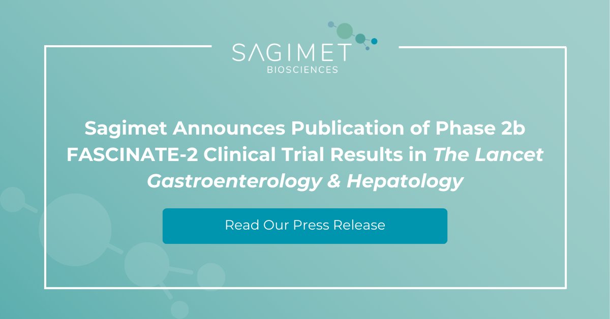 Sagimet Biosciences (@sagimet) on Twitter photo Sagimet Biosciences announces publication of phase 2b FASCINATE-2 data of #FASN inhibitor denifanstat in biopsy-confirmed F2/F3 #MASH in The Lancet Gastroenterology & Hepatology (<a href="/LancetGastroHep/">The Lancet Gastroenterology & Hepatology</a>). Read more: ir.sagimet.com/news-releases/… Sagimet Biosciences announces publication of phase 2b FASCINATE-2 data of #FASN inhibitor denifanstat in biopsy-confirmed F2/F3 #MASH in The Lancet Gastroenterology & Hepatology (<a href="/LancetGastroHep/">The Lancet Gastroenterology & Hepatology</a>). Read more: ir.sagimet.com/news-releases/…