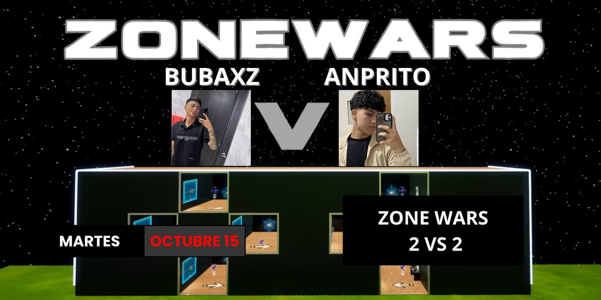 TORNEO ZW 2V2 50$💸
FECHA: MARTES 15 DE OCTUBE-7:00 PM HORA 🇨🇴
LA TRANSMISION EN TWITCH:
Anprito
Bubaxz <a href="/BubaxxZ/">BubaxZ 🇨🇴</a>
East y Central dependiendo de la costa de los que jueguen ( Solo En las Semifinales y Finales ) Lo demás todo en East.
🔁Y💬SU DÚO PARA ENTRAR AL BRACKET (16 TEAMS)