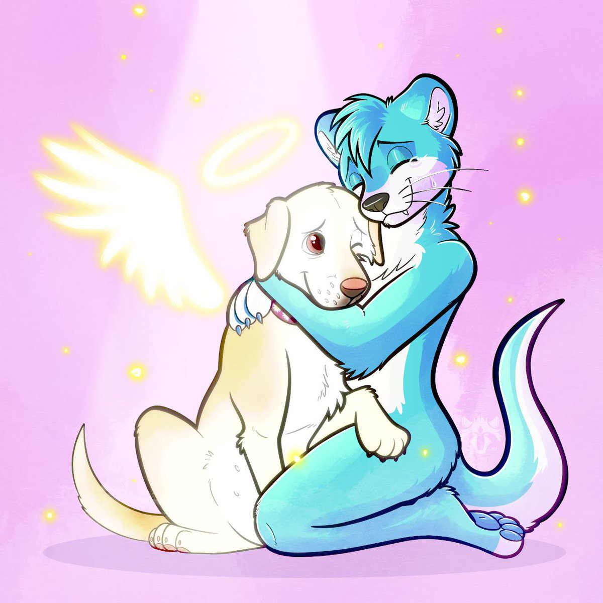 All dogs go to Heaven.
I really do miss you 💙
Massive thank you to <a href="/PinkFluffRaptor/">Missi Pink Zilla</a>, <a href="/A_Bin_Chicken/">Aries Gryphon</a> and <a href="/TheOrangeDerg/">▫️🌸 Keida ▫️</a> for this!
🎨 <a href="/Lou_Raccoon/">Lou_Raccoon</a>