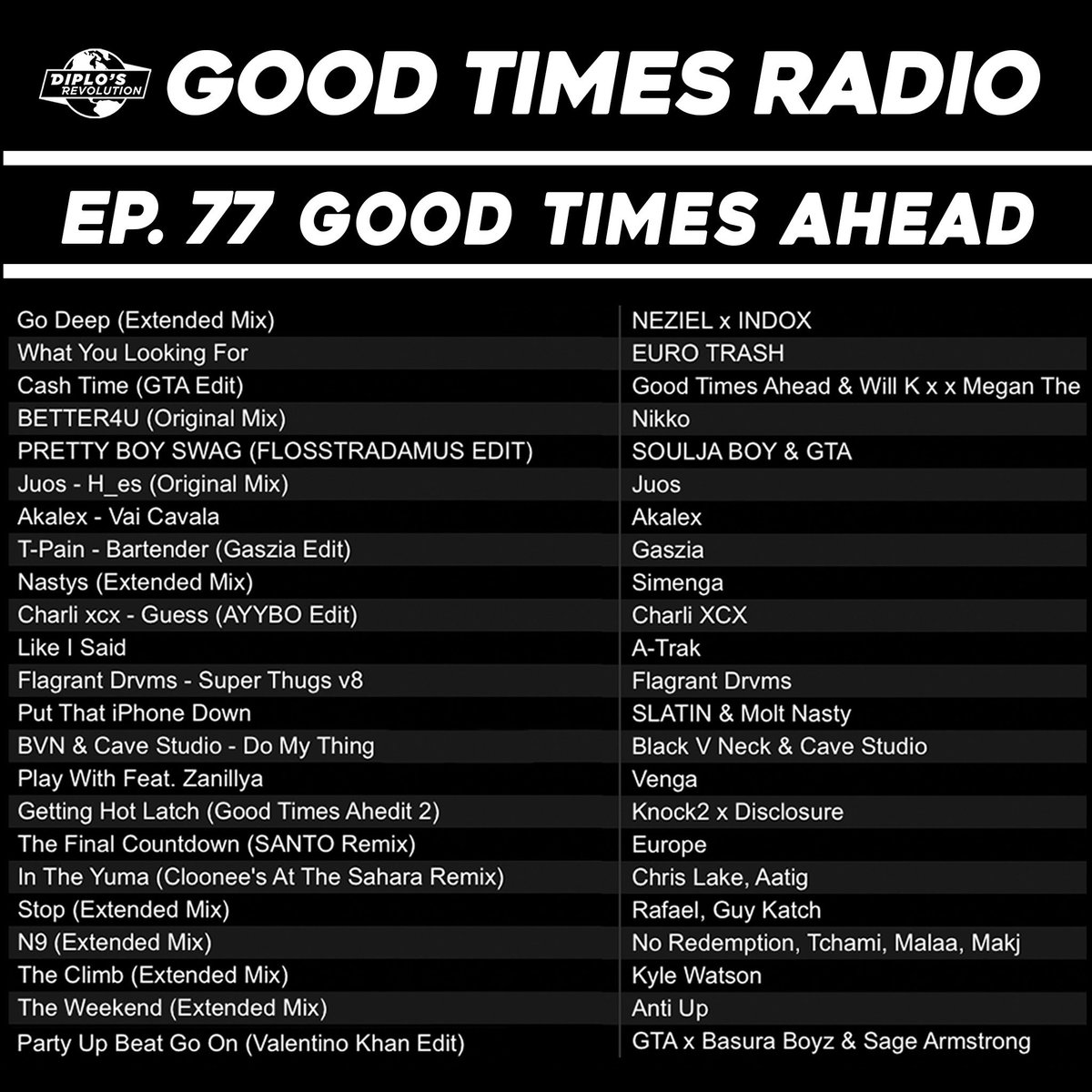 GoodTimesAhead (@goodtimesahead) on Twitter photo Episode 77 of Good Times Radio is out now ‼️💥 <a href="/SiriusXMElectro/">sxmElectro</a>
on.soundcloud.com/59Pj4hpasPdcNX… Episode 77 of Good Times Radio is out now ‼️💥 <a href="/SiriusXMElectro/">sxmElectro</a>
on.soundcloud.com/59Pj4hpasPdcNX…