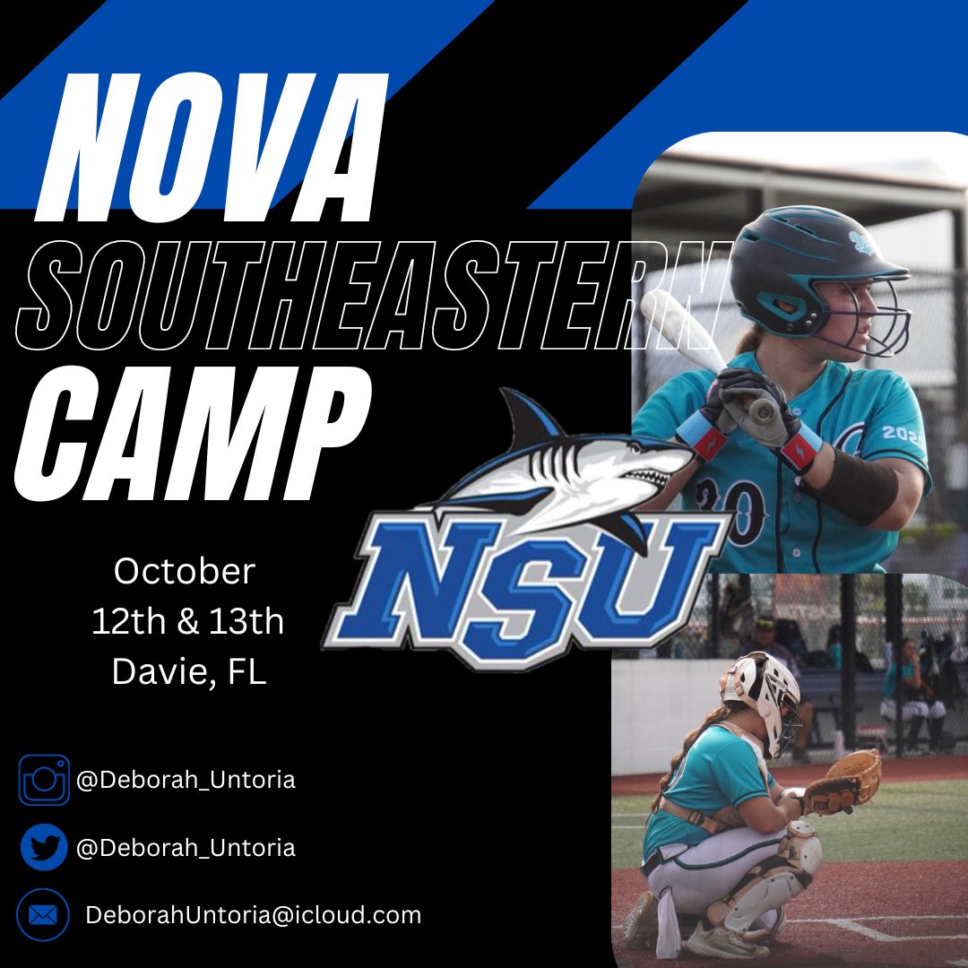 Go out and give them everything ya got <a href="/deborah_untoria/">deborah_untoria</a> ! Enjoy the camp at <a href="/NSU_Softball/">NSU Softball</a>