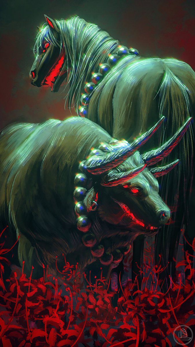 xiaofanchuanart's tweet image. Artober Day 10 - Niutou Mamian #artober #halloween #HorrorArt
