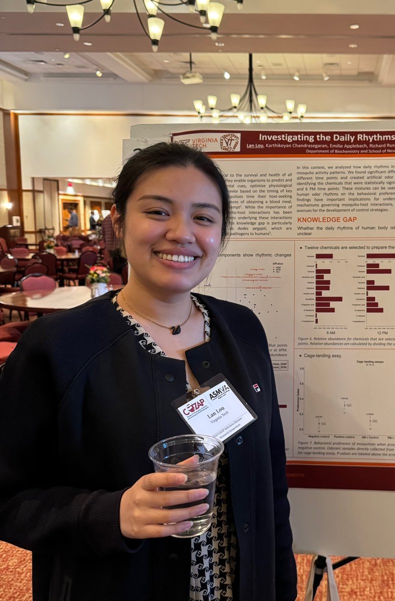 Great to mingle with the infectious diseases community at the <a href="/VTCeZAP/">Virginia Tech CeZAP</a> symposium today.  @spruharami, Lan Lou, and Adaline Bisese represented <a href="/thevinaugerlab/">Clement Vinauger</a> <a href="/vtbiochem/">VT Biochemistry</a> and <a href="/FralinLifeSci/">Fralin Life Sciences Institute</a> and shared exciting updates on their projects!