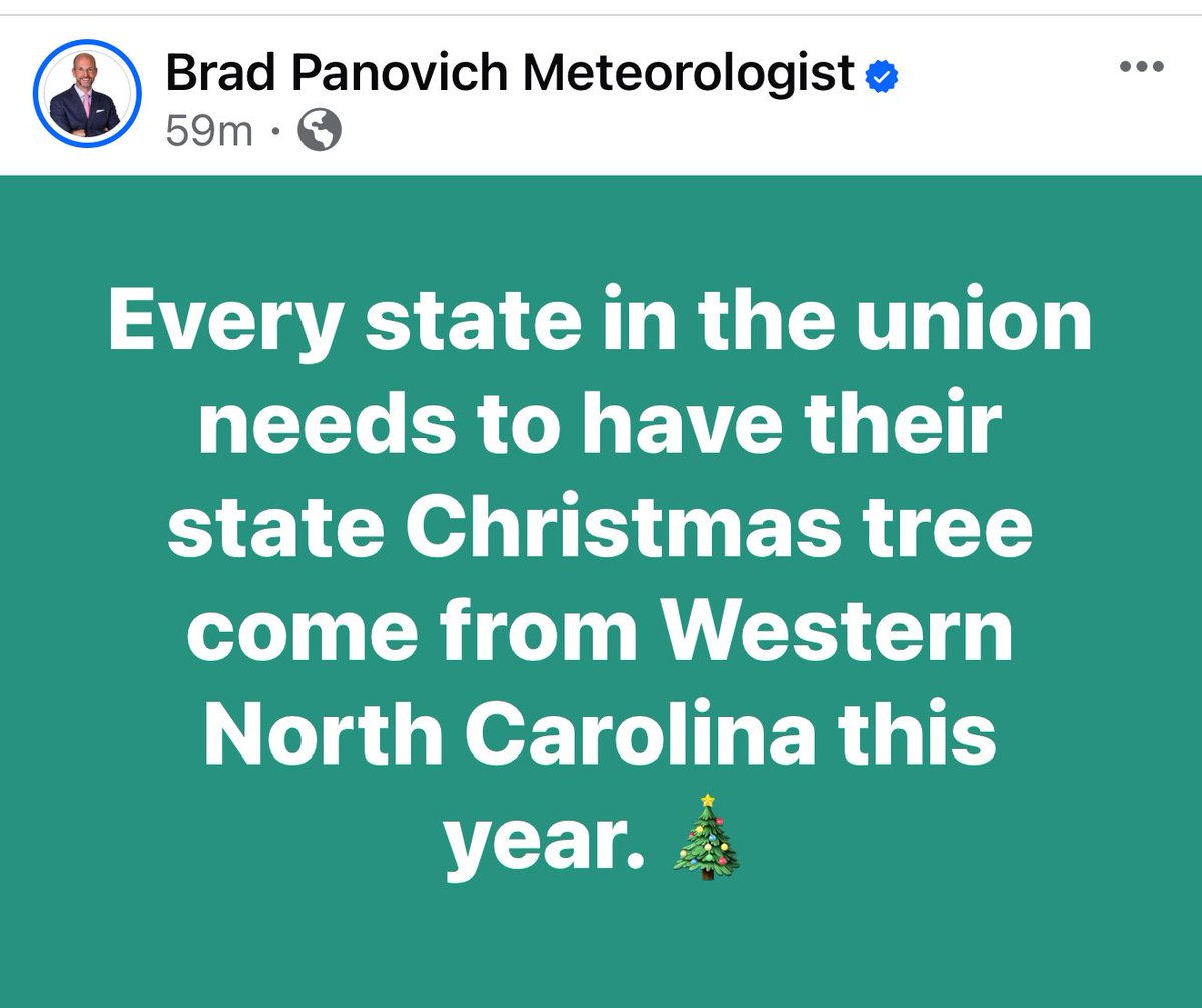 wxbrad's tweet photo. I means why not? A great tribute and financial support. #WNCStrong #HeleneNC #NCChristmasTrees https://t.co/7hkEPLC1OK