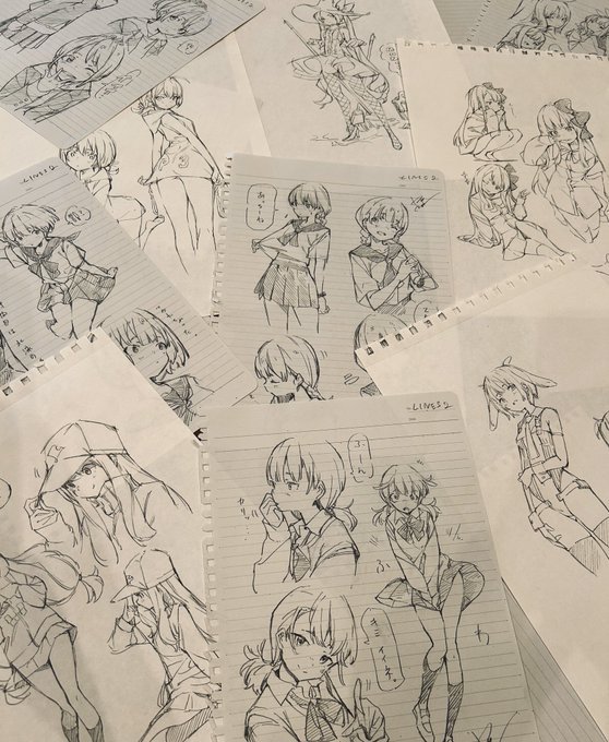 個展の展示販売用スケッチも着々と✨ 