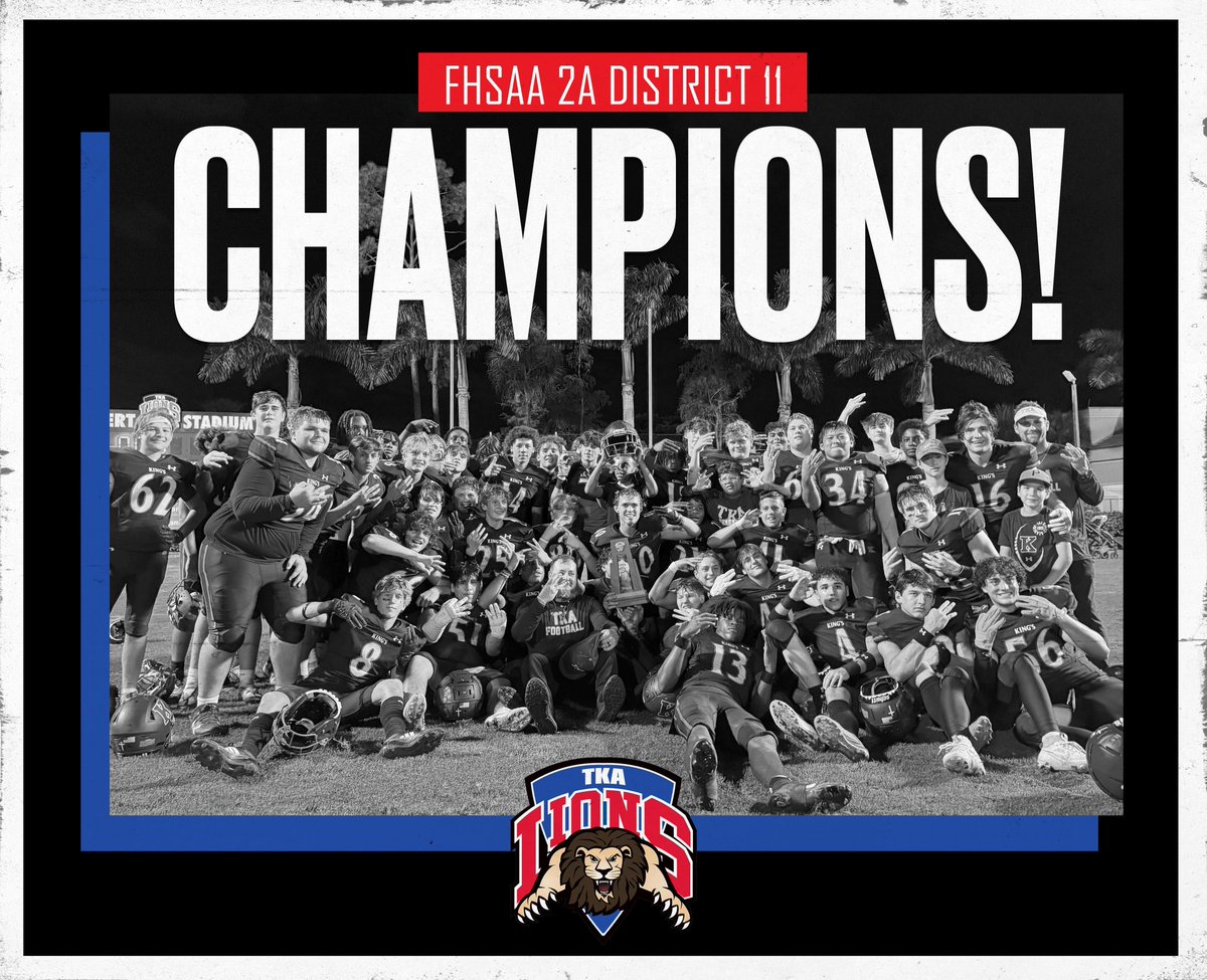 The King’s Academy Athletic Dept. (@tkalions) on Twitter photo King’s Culture. 👑🏆
#tkafootball 🏈
<a href="/TKAWPB/">The King's Academy</a> <a href="/TKALionsFB/">TKA Lions Football</a> <a href="/pbphighschools/">Post on High Schools</a> <a href="/ESPNTop63/">ESPN Top 63</a> <a href="/ESPNWestPalm/">ESPN WEST PALM (106.3 FM)</a> <a href="/FlaHSFootball/">FloridaHSFootball.com</a> <a href="/WPTV/">WPTV</a> <a href="/EraPrep/">New Era Prep</a> <a href="/WPBF25News/">WPBF 25 News</a> <a href="/CoachBurack22/">Dan Burack</a> King’s Culture. 👑🏆
#tkafootball 🏈
<a href="/TKAWPB/">The King's Academy</a> <a href="/TKALionsFB/">TKA Lions Football</a> <a href="/pbphighschools/">Post on High Schools</a> <a href="/ESPNTop63/">ESPN Top 63</a> <a href="/ESPNWestPalm/">ESPN WEST PALM (106.3 FM)</a> <a href="/FlaHSFootball/">FloridaHSFootball.com</a> <a href="/WPTV/">WPTV</a> <a href="/EraPrep/">New Era Prep</a> <a href="/WPBF25News/">WPBF 25 News</a> <a href="/CoachBurack22/">Dan Burack</a>