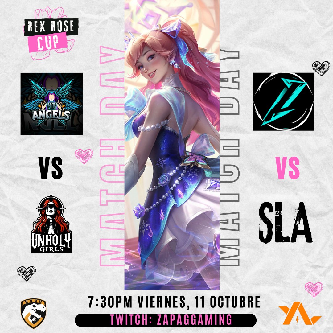 Zapa_eSports's tweet photo. Hoy día 2 de la #REXROSECUP 

Nos vemos en punto de las 7:30 PM (hora de México). 

Acompáñanos en directo por nuestro canal de Twitch junto a @Peett25 @HammiLynn @GreenStarXD 
 
https://t.co/ibyU4pVcq3

¡Te esperamos!

#wildrift #rexrosecup https://t.co/bSS8fbkCCX