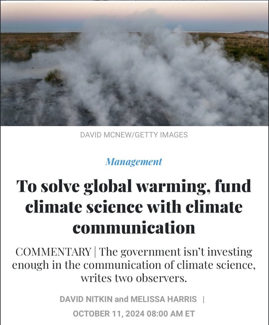 cristikempf's tweet photo. Why must #climate science be paired with climate communication?  Read the compelling argument Melissa Harris and @dbnitkin make in a new @GovExec op-ed. #Provable

https://t.co/7VivuPvHde https://t.co/xhfXp7UGaC